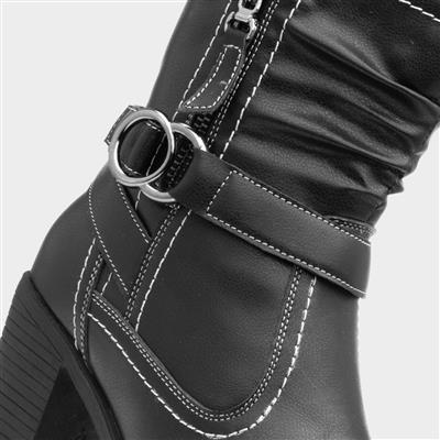 Marie Womens Black Heeled Boot