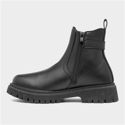 Lilley Murial Womens Black Ankle Boot-186114 | Shoe Zone