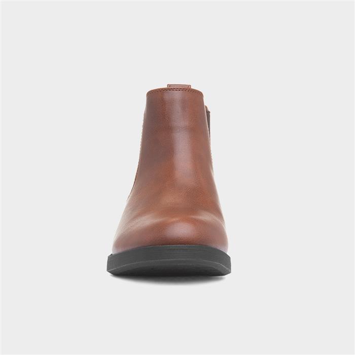 Womens Tan Chelsea Pull On Boot