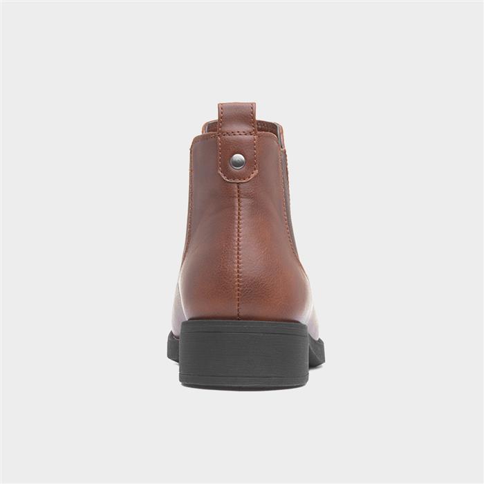 Womens Tan Chelsea Pull On Boot
