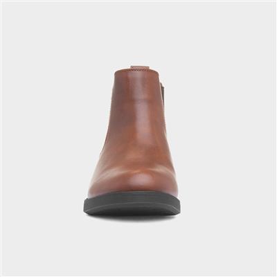 Womens Tan Chelsea Pull On Boot