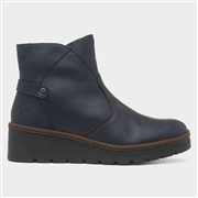 Rieker Leipzig Womens Navy Ankle Boot (Click For Details)