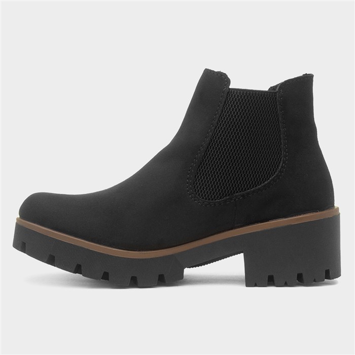 Koblenz Womens Black Chunky Ankle Boot
