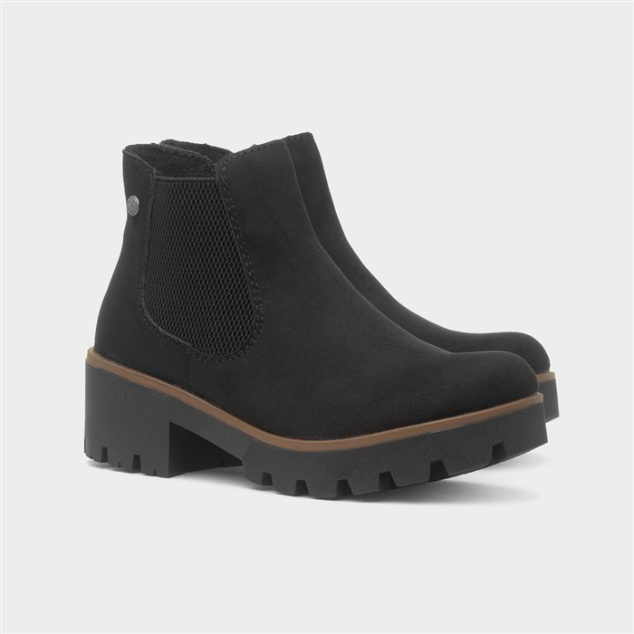 Koblenz Womens Black Chunky Ankle Boot