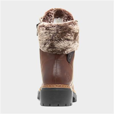 Antistress Womens Tan Lace Up Boot