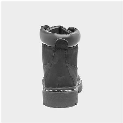 Womens Lace Up Ankle Boot in Black