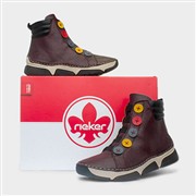 Rieker Koln Womens Purple Elasticated Ankle Boots (Click For Details)