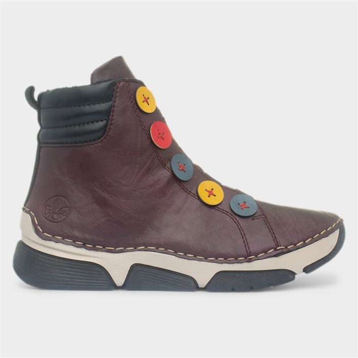 Koln Womens Purple Elasticated Ankle Boots
