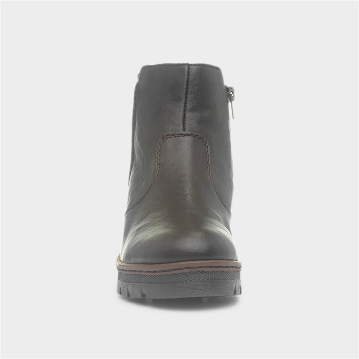 Hannover Womens Brown Wedge Ankle Boots