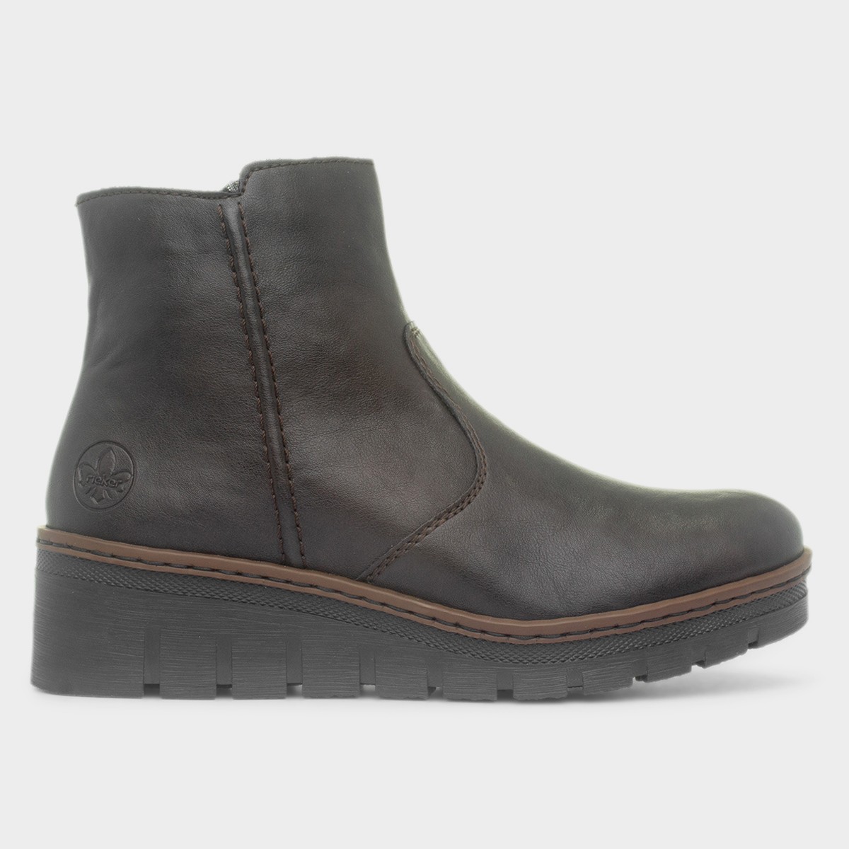 Hannover Womens Brown Wedge Ankle Boots