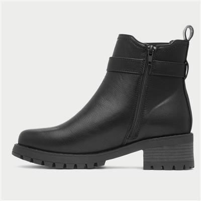 Womens Black Zip Up Boot