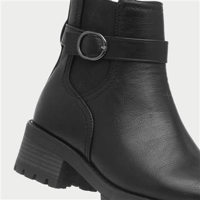 Womens Black Zip Up Boot