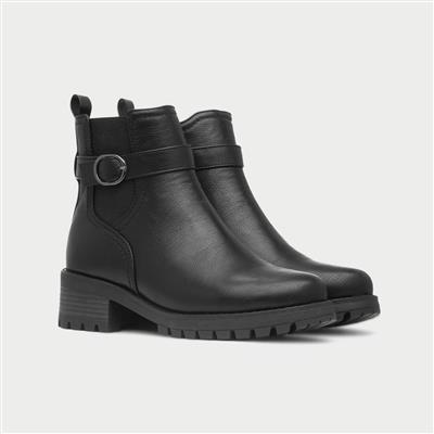 Womens Black Zip Up Boot