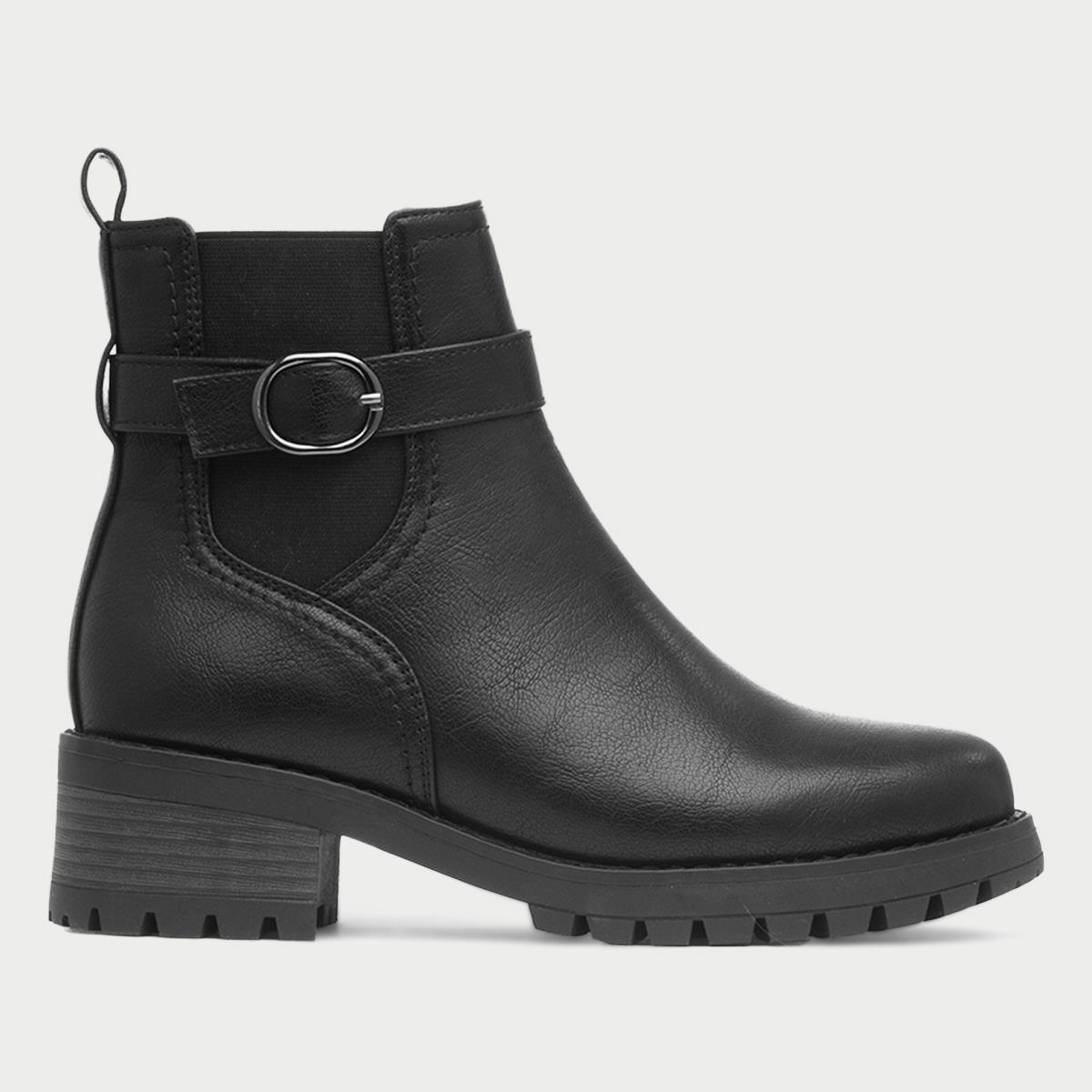 Womens Black Zip Up Boot