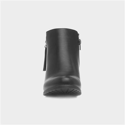 Women's Black Heeled Ankle Boot