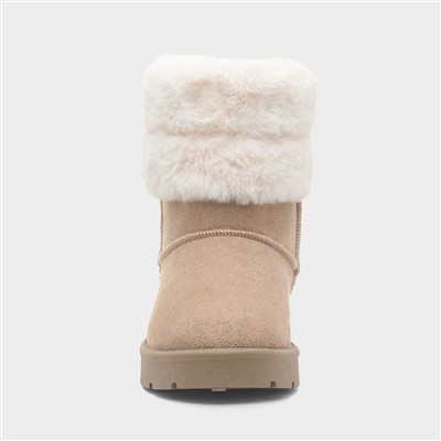 Womens Mushroom Faux Fur Trim Boot