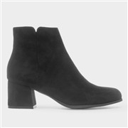 Lilley Womens Black Heeled Zip Up Ankle Boot (Click For Details)