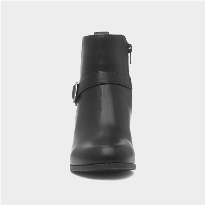 Womens Black Heeled Ankle Boot