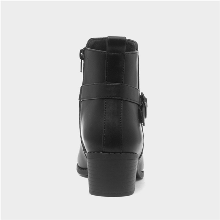 Womens Black Heeled Ankle Boot