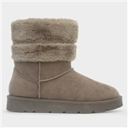 Lilley Womens Mushroom Faux Fur Ankle Boot (Click For Details)