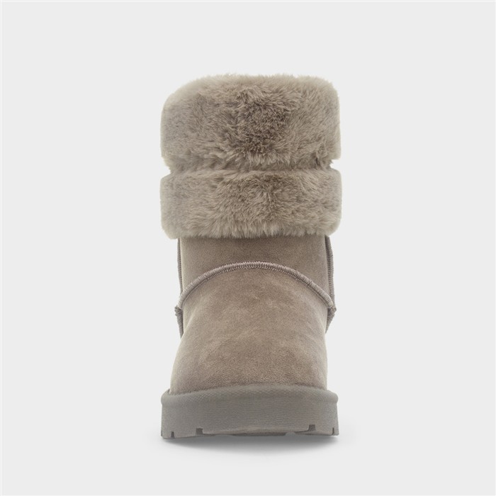 Womens Mushroom Faux Fur Ankle Boot