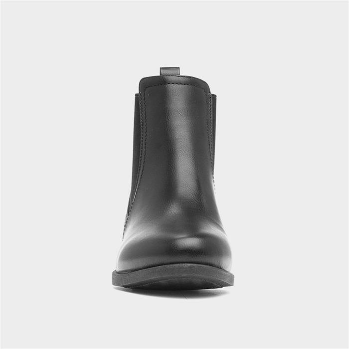 Women's Black Heeled Chelsea Boot