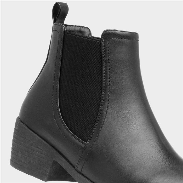 Women's Black Heeled Chelsea Boot