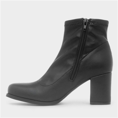 Harper Womens Black Block Heeled Boot