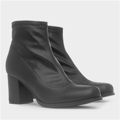 Harper Womens Black Block Heeled Boot