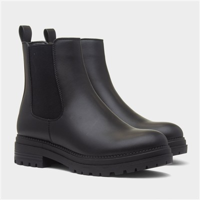 Womens Black Ankle Chelsea Boot
