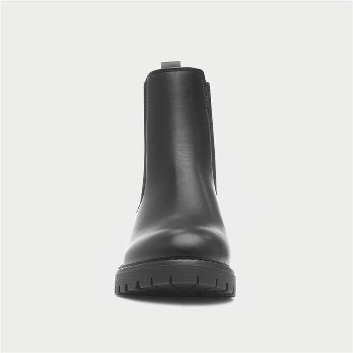 Womens Black Chunky Chelsea Boot