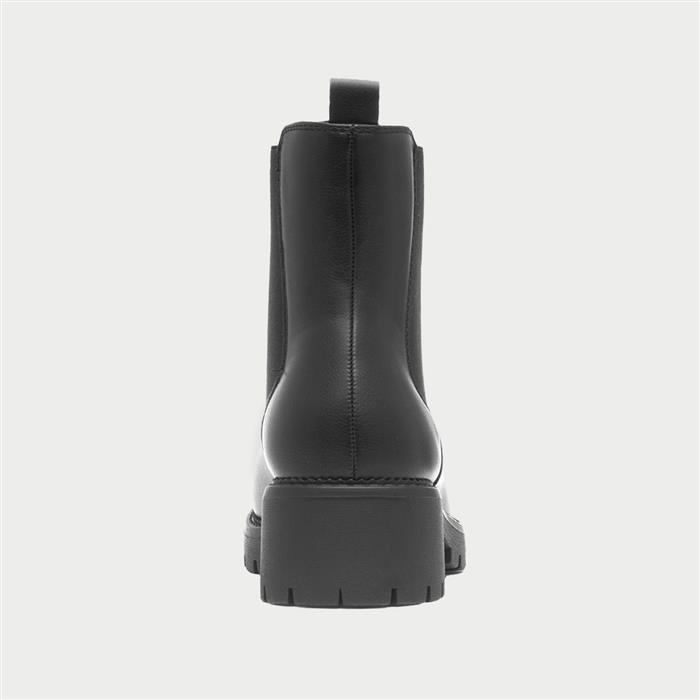 Womens Black Chunky Chelsea Boot