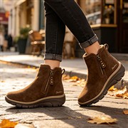 Skechers Easy Going Womens Brown Leather Boot (Click For Details)