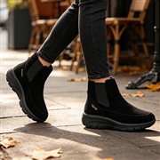 Skechers Easy Going Womens Black Leather Boot (Click For Details)