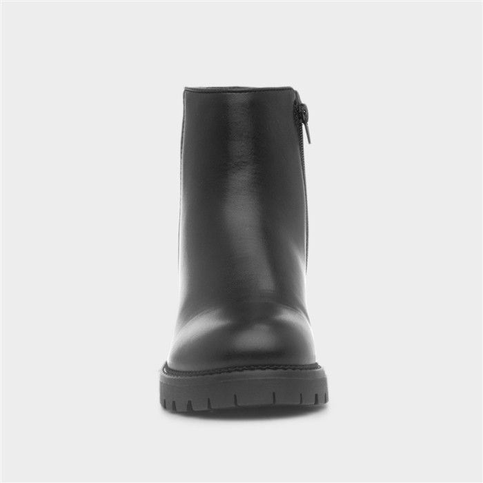 Elsa Womens Black Chunky Ankle Boot