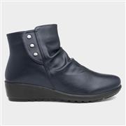 Cushion Walk Stud Womens Navy Ankle Boot (Click For Details)
