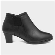Cushion Walk Ivy Women Black Heeled Ankle Boot (Click For Details)