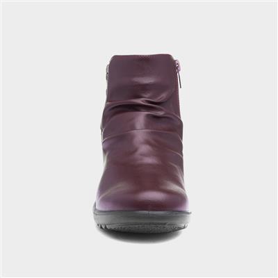 Stud Womens Bordeaux Ankle Boot