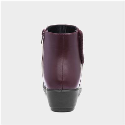 Stud Womens Bordeaux Ankle Boot