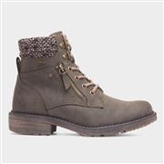 Relife Dahlia Womens Khaki Lace Up Ankle Boot (Click For Details)