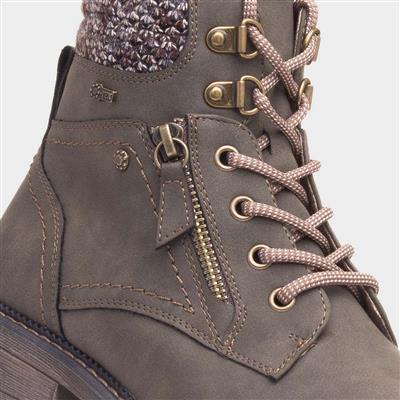 Dahlia Womens Khaki Lace Up Ankle Boot