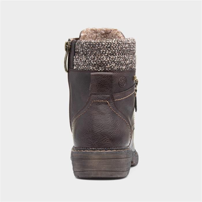 Diana Womens Brown Lace Up Boot