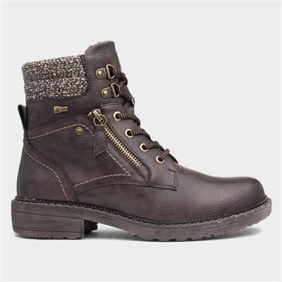 Diana Womens Brown Lace Up Boot