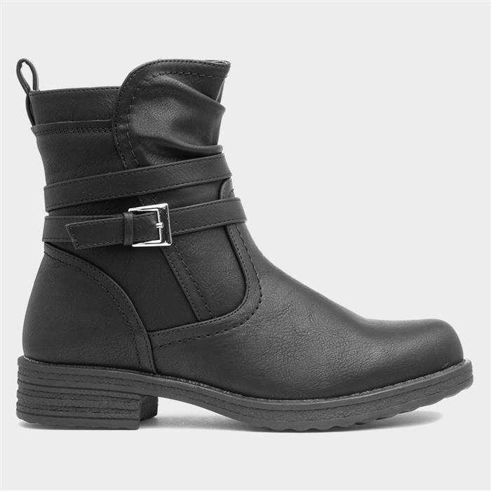 Calgary Womens Black Ankle Boots