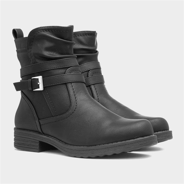 Calgary Womens Black Ankle Boots
