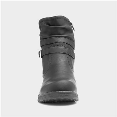 Calgary Womens Black Ankle Boots