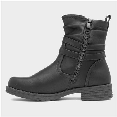 Calgary Womens Black Ankle Boots