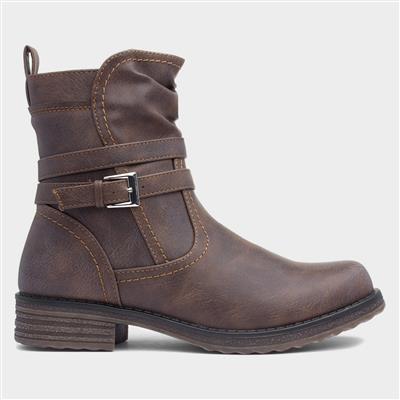 Calgary Womens Brown Ankle Boot