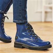 Rieker Womens Royal Blue Shiny Ankle Boot (Click For Details)