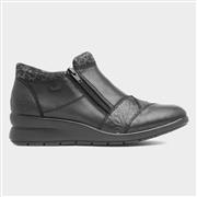 Rieker Womens Black Leather Ankle Boot (Click For Details)